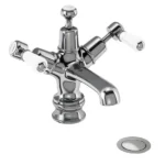 Burlington Kensington Regent - Chrome Basin Mixer Tap with Click-Clack Waste
