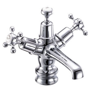 Burlington Claremont Regent - Chrome Basin Mixer with Click-Clack Waste