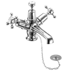 Burlington Claremont Basin Mixer Tap with Plug & Chain Waste