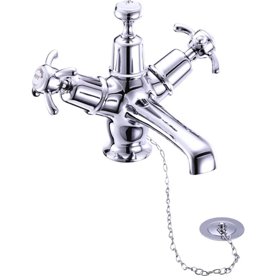 Burlington Anglesey Basin Mixer Tap with Ceramic Indice & Plug and Chain