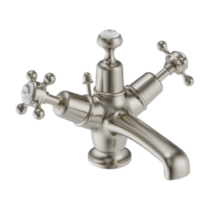 Burlington Claremont Basin Mixer with Pop-up Waste - Brushed Nickel