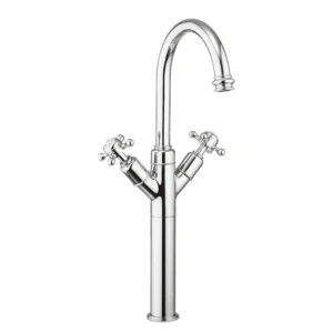 Crosswater - Belgravia Crosshead Tall Monobloc Basin Mixer Tap - Chrome