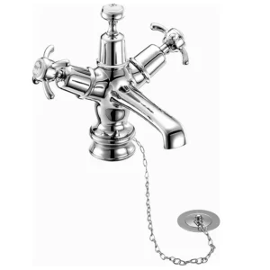 Burlington Anglesey Regent Basin Mixer Tap with Plug & Chain Waste