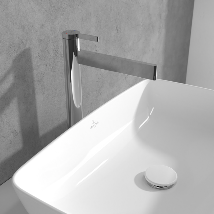 Villeroy and Boch Dawn Slim Tall Single Lever Basin Mixer - Chrome - Image 2