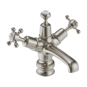 Burlington Claremont Regent Basin Mixer with Click-Clack Waste - Brushed Nickel