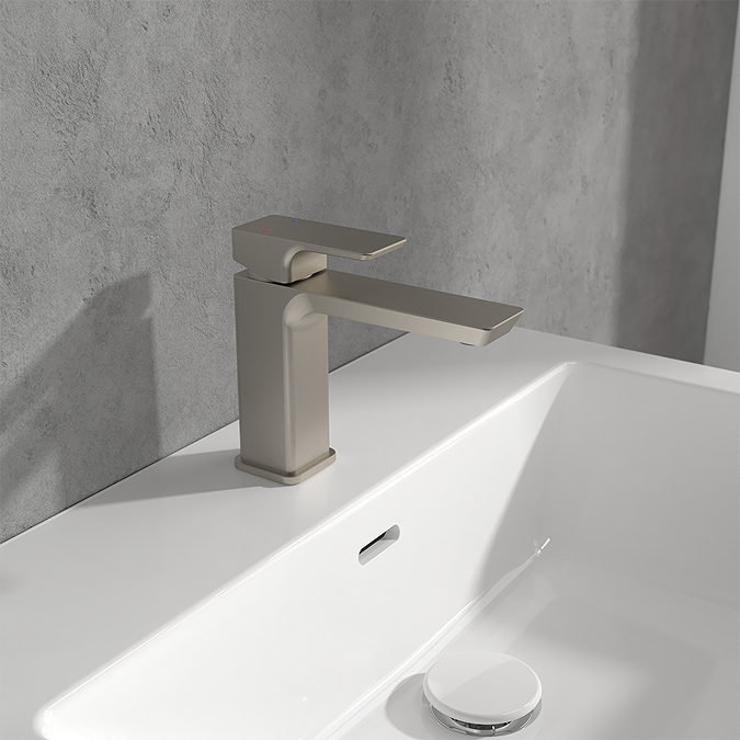Villeroy and Boch Subway 3.0 Single Lever Basin Mixer - Brushed Nickel Matt - Image 2