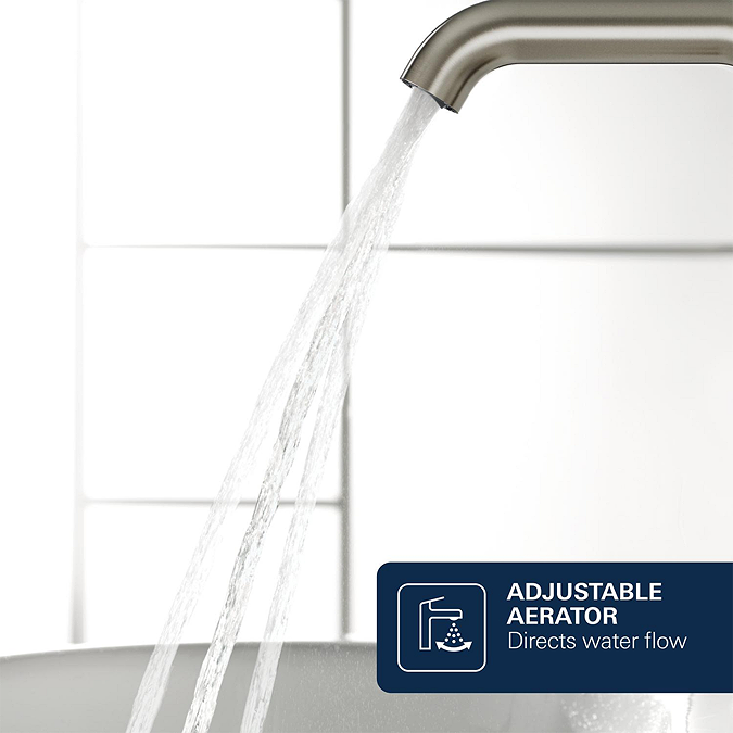 Grohe Essence Tall Mono Basin Mixer - Supersteel - Image 4