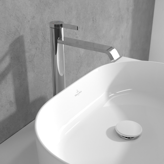 Villeroy and Boch Dawn Tall Single Lever Basin Mixer - Chrome - Image 2