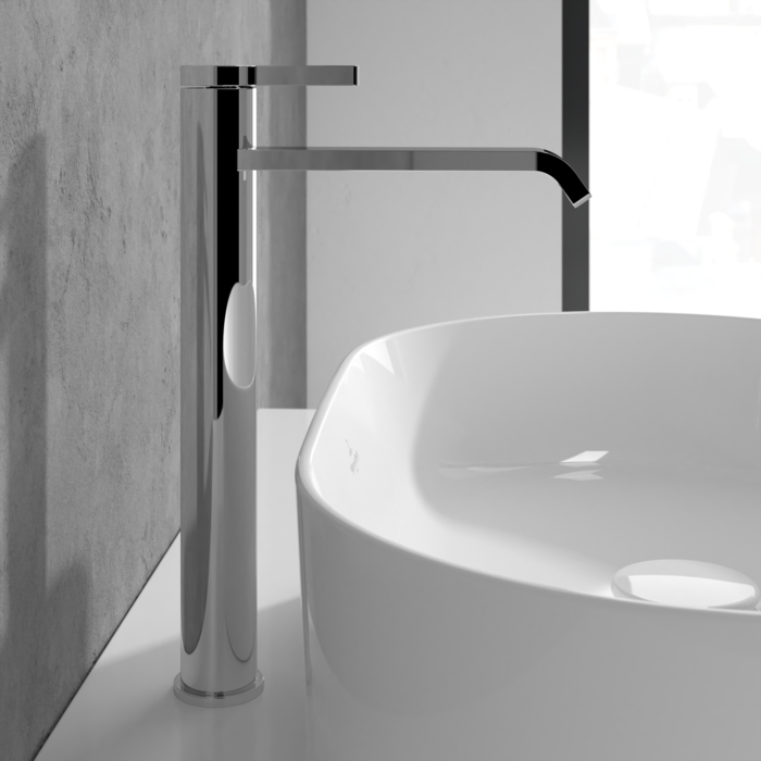 Villeroy and Boch Dawn Tall Single Lever Basin Mixer - Chrome - Image 3