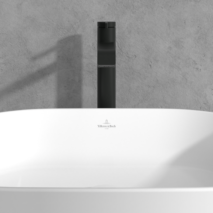 Villeroy and Boch Dawn Tall Single Lever Basin Mixer - Matt Black - Image 4