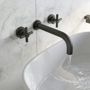 Mode Tate Black Wall Mounted Basin Mixer Tap