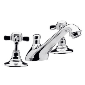 Traditional 3 Tap Hole Basin Mixer - Chrome