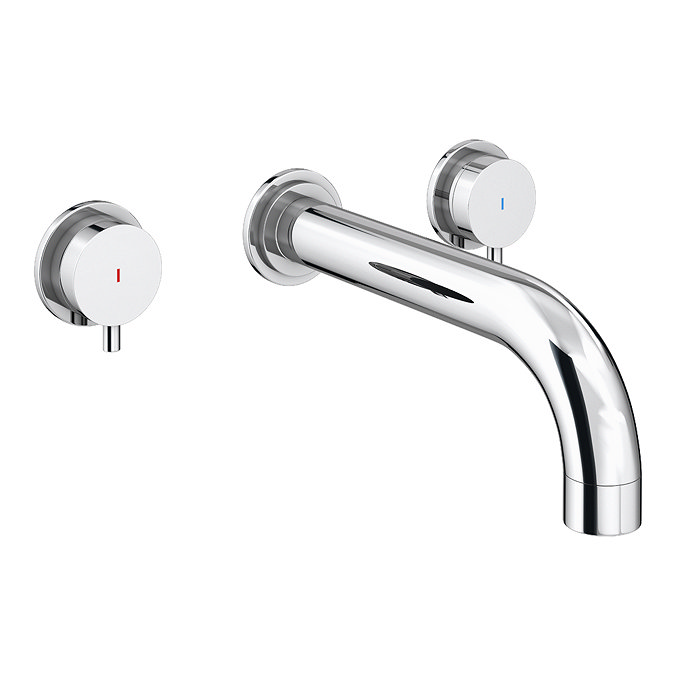 Arezzo Round Chrome Wall Mounted (3TH) Basin Mixer Tap