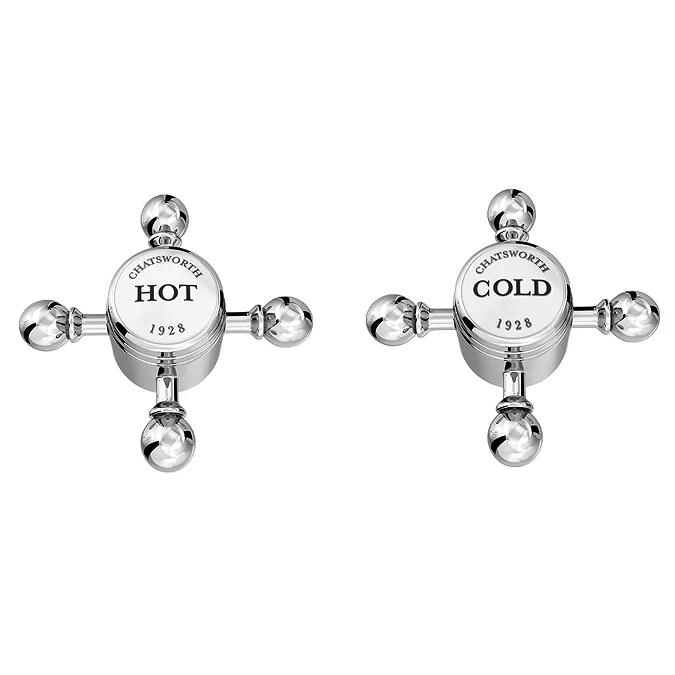 Chatsworth 1928 Traditional 3TH Crosshead Basin Mixer Tap + Waste - Image 2