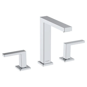 hansgrohe Tecturis E 3-Hole Basin Mixer 150 EcoSmart+ with Push-Open Waste - Chrome