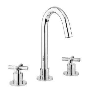 Crosswater MPRO Crosshead Chrome Deck Mounted 3 Hole Set Basin Mixer