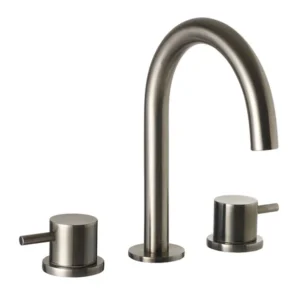 JTP Vos Brushed Black 3 Hole Deck Mounted Basin Mixer
