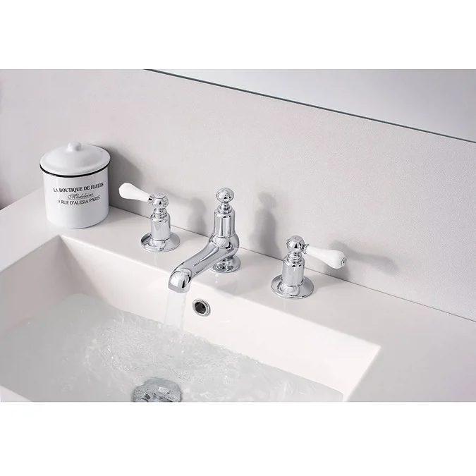 Crosswater - Belgravia Lever 3 Tap Hole Basin Mixer with Pop-up Waste - Image 2
