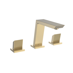 Crosswater Limit 3 Hole Deck Mounted Basin Set - Brushed Brass