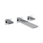 Crosswater Limit 3 Hole Wall Mounted Basin Set - Chrome