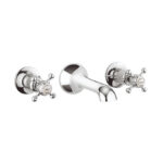 Crosswater - Belgravia Crosshead Wall Mounted 3 Hole Set Basin Mixer