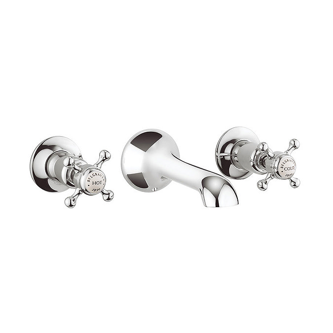 Crosswater - Belgravia Crosshead Wall Mounted 3 Hole Set Basin Mixer