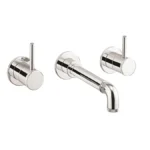 Crosswater MPRO Industrial Wall Mounted 3 Hole Set Basin Mixer - Chrome