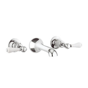 Crosswater - Belgravia Lever Wall Mounted 3 Hole Set Basin Mixer