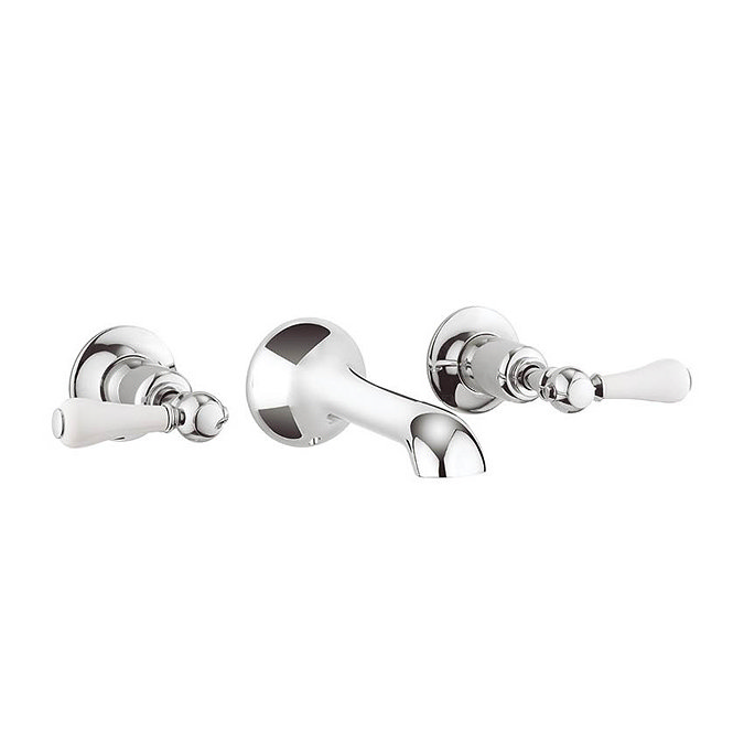 Crosswater - Belgravia Lever Wall Mounted 3 Hole Set Basin Mixer