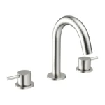 Crosswater MPRO Deck Mounted 3 Hole Set Basin Mixer - Brushed Stainless Steel