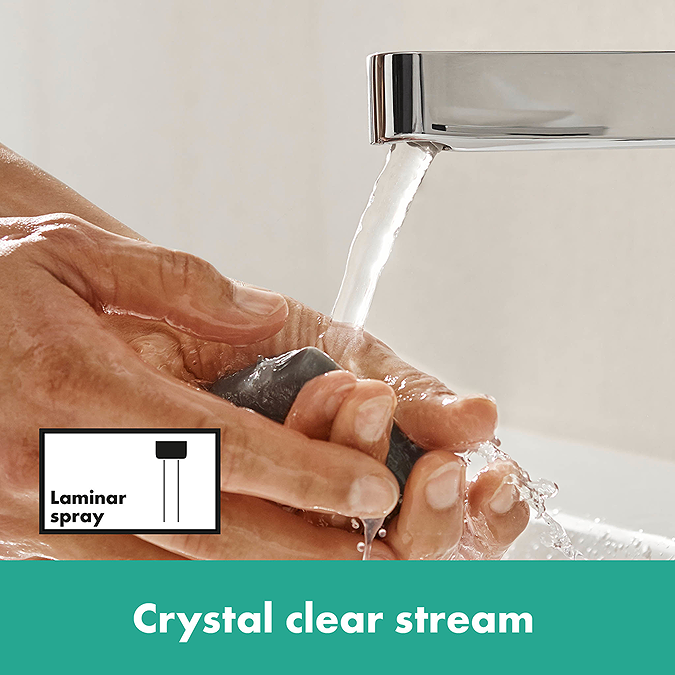 hansgrohe Finoris 3-Hole Basin Mixer 160 with Push-Open Waste - Chrome - Image 3