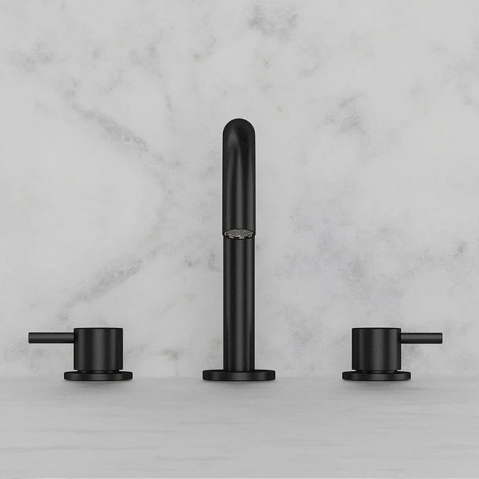 Crosswater MPRO Deck Mounted 3 Hole Set Basin Mixer - Matt Black - Image 2