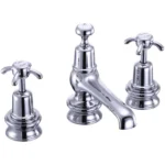Burlington Anglesey Regent - Chrome 3 Tap Hole Basin Mixer with Pop Up