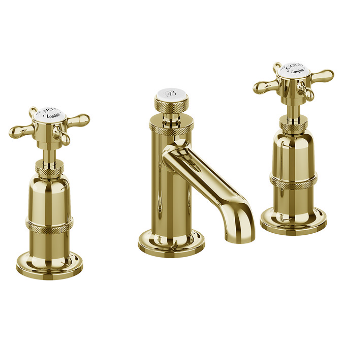 Burlington Guild 3TH Deck Mounted Basin Tap - Gold