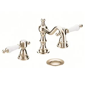 Heritage - Glastonbury 3 Hole Swivel Spout Basin Mixer with Pop-up Waste - Vintage Gold
