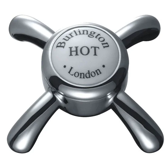 Burlington Anglesey Regent - Chrome 3 Tap Hole Basin Mixer with Pop Up - Image 2