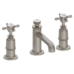 Burlington Guild 3TH Deck Mounted Basin Tap - Brushed Nickel