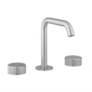 Crosswater 3ONE6 Stainless Steel Deck Mounted 3 Hole Set Basin Mixer