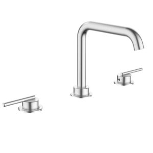 Crosswater 3ONE6 3 Hole Deck Mounted Basin Set - Stainless Steel