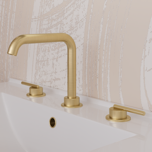 Crosswater 3ONE6 3 Hole Deck Mounted Basin Set - Brushed Brass