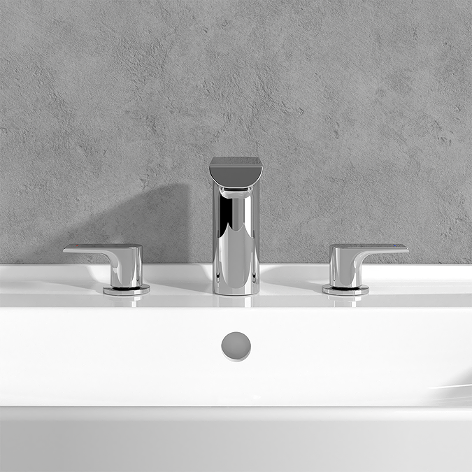 Villeroy and Boch Liberty Chrome Deck Mounted (3TH) Basin Mixer - Image 4