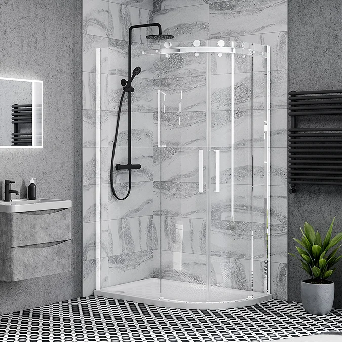 Nova Frameless 1200 x 800mm Offset Quadrant Enclosure - Image 2