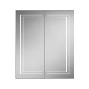 hib. Edge 60 LED Illuminated Aluminium Mirror Cabinet