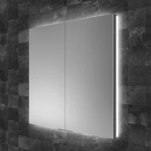 hib. Atrium 60 Semi-Recessed LED Aluminium Mirror Cabinet