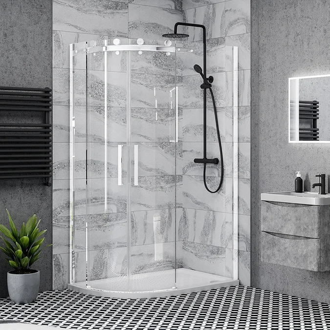 Nova Frameless 1200 x 800mm Offset Quadrant Enclosure