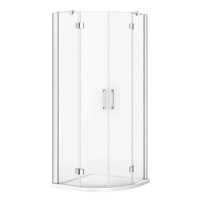 Apollo 800x800mm Frameless Double Door Quadrant Enclosure (inc. Tray + Waste) - Image 3