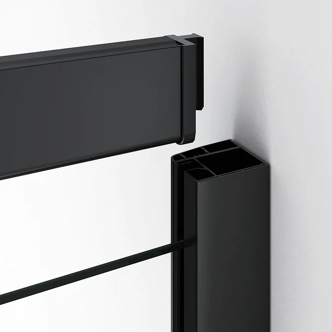 Hudson Reed Apex Matt Black Quadrant Shower Enclosure - Various Size Options - Image 3