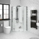 Apollo 800x800mm Frameless Single Door Quadrant Enclosure + Tray