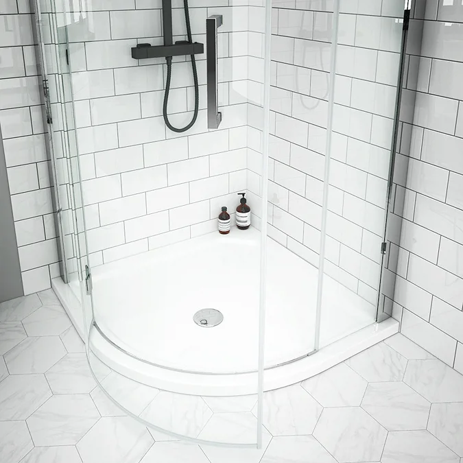Apollo 900x900mm Frameless Single Door Quadrant Enclosure + Tray - Image 5