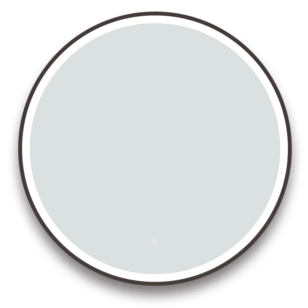 Arezzo Brushed Brass 800mm Round LED Illuminated Anti-Fog Bathroom Mirror - Image 3